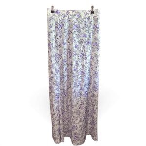 Floral Lavender Purple Maxi Skirt with Slit Cottage-core Cottage Size Small